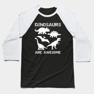 Dinosaurs Are Awesome Baseball T-Shirt